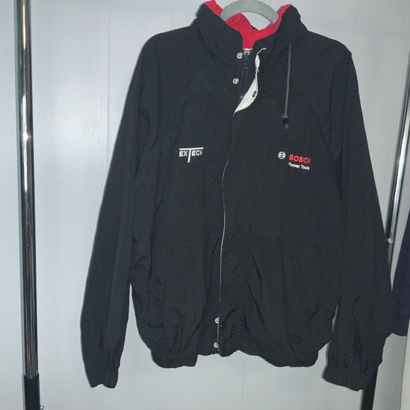Vintage Bosch Power Tools bomber work jacket Sz XL Extech California Outerwear - Picture 1 of 8